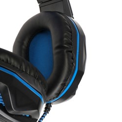 Наушники Gembird MHS-G215, игровые, микрофон, 3.5 мм, 2м, чёрно-синие - фото 51377657