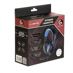 Наушники Gembird MHS-G215, игровые, микрофон, 3.5 мм, 2м, чёрно-синие - фото 51377662