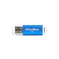 Флешка OltraMax 30, 4 Гб, USB2.0, чт до 15 Мб/с, зап до 8 Мб/с, синяя - фото 51378120