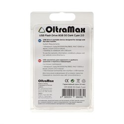 Флешка OltraMax 50, 8 Гб, USB2.0, чт до 15 Мб/с, зап до 8 Мб/с, т/зеленая - фото 51378134