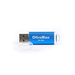 Флешка OltraMax 30, 64 Гб, USB2.0, чт до 15 Мб/с, зап до 8 Мб/с, синяя - фото 51378219