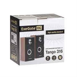 Компьютерные колонки 2.0 ExeGate Tango 316, 2х3Вт, USB, дерево - фото 51378301