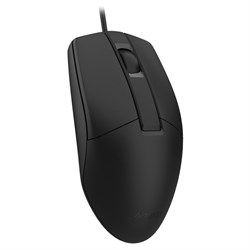 Мышь A4Tech OP-330S, USB, бесшумная, оптическая, проводная, 1000 dpi, чёрная - фото 51378898
