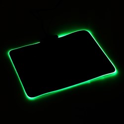 Коврик для мыши, 35×25×0.3 см, с подсветкой RGB, USB, чёрный - фото 51378934