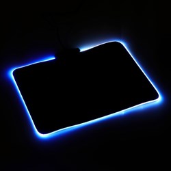 Коврик для мыши, 35×25×0.3 см, с подсветкой RGB, USB, чёрный - фото 51378939