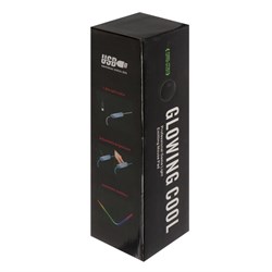 Коврик для мыши, 35×25×0.3 см, с подсветкой RGB, USB, чёрный - фото 51378944