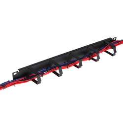 Кабельный органайзер для ПК ExeGate CM19-1U-5MR, 5 колец, металл, чёрный - фото 51379087