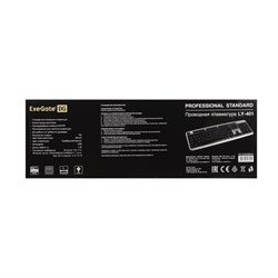 Клавиатура ExeGate Professional LY-401, проводная, мембранная, 104 клавиши, USB, чёрная - фото 51379097