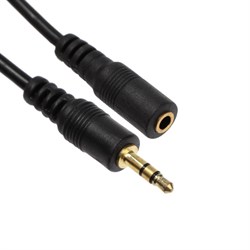 Кабель-удлинитель аудио ExeGate EX-CCA-423-5.0, Jack 3.5мм(m)-Jack 3.5мм(f), 5 м, черный - фото 51379139