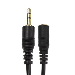 Кабель-удлинитель аудио ExeGate EX-CCA-423-5.0, Jack 3.5мм(m)-Jack 3.5мм(f), 5 м, черный - фото 51379140