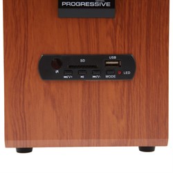 Компьютерные колонки 2.1 Dialog AP-150, 2 х 5Вт + 10Вт, MP3, пульт ДУ, 220В, коричневые - фото 51379821