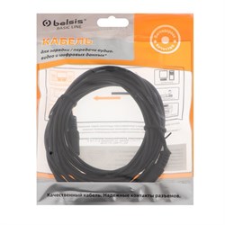 Кабель-удлинитель аудио Belsis BL1034, Jack 3.5 мм(m)-Jack 3.5 мм(f), 5 м, черный - фото 51379833