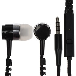 Наушники Luazon VBT 1.10 «Молния», вакуумные, микрофон, чёрные - фото 51379880