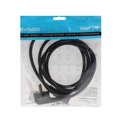 Кабель питания Exployd EX-K-1460, Schuko - C13, 2 м, чёрный - фото 51380067