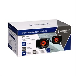 Акустическая система 2.0 Gembird SPK-405, пассивные излучатели, черный, 5 Вт, регулятор громкости - фото 51380125