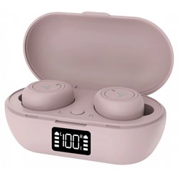 Наушники Accesstyle Melon TWS, беспроводные, вакуумные, 40/300 мАч, дисплей, розовые - фото 51380431