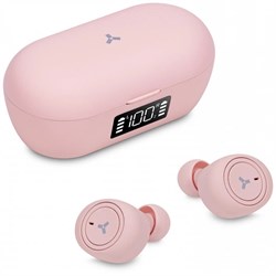 Наушники Accesstyle Melon TWS, беспроводные, вакуумные, 40/300 мАч, дисплей, розовые - фото 51380432