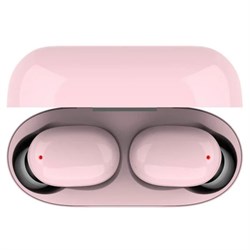 Наушники Hiper TWS Samun, вакуумные, микрофон, беспроводная зарядка, 300 мАч, IP54, розовые - фото 51380579