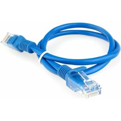 Патч-корд Гарнизон PC-UTP-5e-0.5-B, UTP 5е кат., RJ-45(m)-RJ-45(m), 0.5 м, синий - фото 51380627