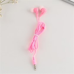 Наушники проводные вакуумные, розовые, 1,2 м - фото 51380882