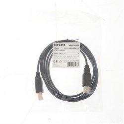 Кабель ExeGate EX-CC-USB2-AMBM-1.8, USB 2.0 A(m) - USB 2.0 B(m), 1.8 м, черный - фото 51381356