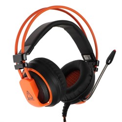 Наушники CANYON Corax GH-5A, игровые, микрофон, 2x3.5 мм + USB, 2м, чёрно-оранжевые - фото 51381439