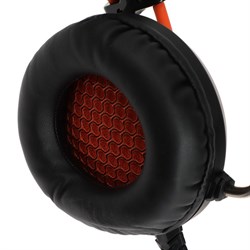 Наушники CANYON Corax GH-5A, игровые, микрофон, 2x3.5 мм + USB, 2м, чёрно-оранжевые - фото 51381442