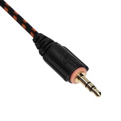 Наушники CANYON Corax GH-5A, игровые, микрофон, 2x3.5 мм + USB, 2м, чёрно-оранжевые - фото 51381445