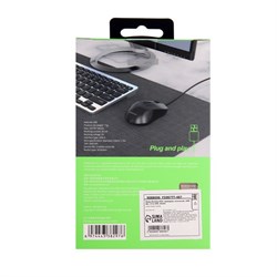 Мышь Borofone BG4, проводная, оптическая, 1000 dpi, 1.5 м, USB, чёрная - фото 51382892