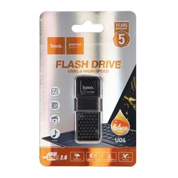 Флешка Hoco UD6 Intelligent, 64 ГБ, USB 2.0, чтение до 30 Мб/с, запись до 10 Мб/с, чёрная - фото 51382953