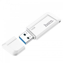 Флешка Hoco UD11 Wisdom, 16 Гб, USB3.0, чт до 100 Мб/с, зап до 30 Мб/с, белая - фото 51382955