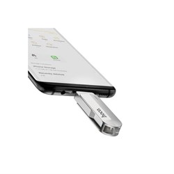 Флешка OTG Hoco UD10 Wise, 64 ГБ, USB 3.0, USB/Type-C, чтение до 120 Мб/с, запись до 30 Мб/с, металл - фото 51382981