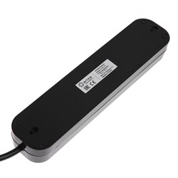 Сетевой фильтр 5bites SP5B-318 5S, 5 розеток, 3х1.5 мм2, с з/к, 16 A, ABS, 1.8 м, чёрный - фото 51383032