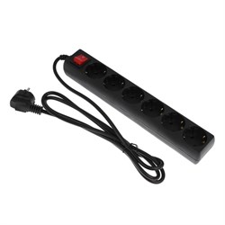 Сетевой фильтр 5bites SP6B-218 6S, 6 розеток, 3х0.75 мм2, с з/к, 1.8 м, чёрный - фото 51383056