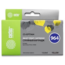 Картридж струйный Cactus CS-EPT964 желтый для Epson Stylus Photo R2880 (13мл) - фото 51383268