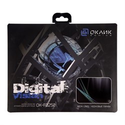 Коврик для мыши Oklick OK-F0250, 250x200x3мм, рис. "Линии неоновые" - фото 51384111
