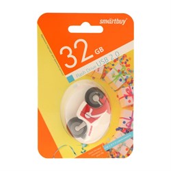 Флешка Smartbuy Wild series "Байк", 32 Гб, USB 2.0, чт до 25 Мб/с, зап до 15 Мб/с, красная - фото 51384523