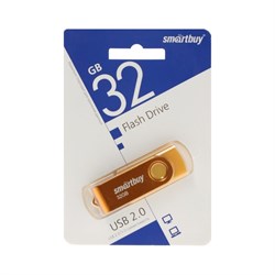 Флешка Smartbuy Twist, 32 Гб, USB 2.0, чт до 25 Мб/с, зап до 15 Мб/с, желтая - фото 51384559