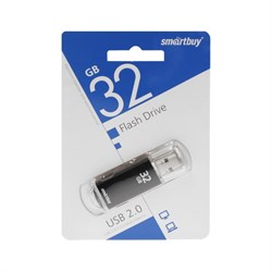 Флешка Smartbuy V-Cut, 32 Гб, USB 2.0, чт до 25 Мб/с, зап до 15 Мб/с, черная - фото 51384561