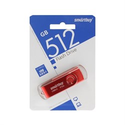 Флешка Smartbuy Twist, 512 Гб, USB 3.1, чт до 70 Мб/с, зап до 40 Мб/с, красная - фото 51384587