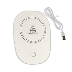 Подставка с подогревом для кружки LSK-1502, от USB, 16 Вт, белая - фото 51384689