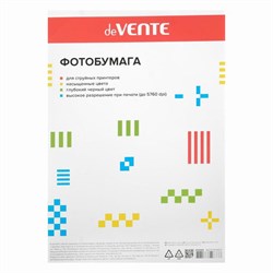 Фотобумага для струйной печати A4, 20 листов deVENTE, матовая, односторонняя, блок 180 г/м² - фото 51385248