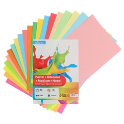 Бумага цветная А4, 100 листов, Calligrata, 20 цветов, 80 г/м², МИКС - фото 51385428