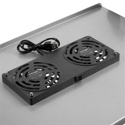 Подставка для ноутбука Crown CMLS-116G, до 17", 2 кулера, высота до 48 см, серебристая - фото 51386171