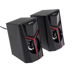 Компьютерные колонки Perfeo Trial, 2.0, 2х3 Вт, Jack 3.5 мм, USB, LED подсветка, чёрные - фото 51386322