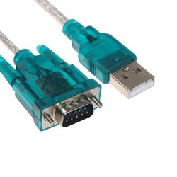 Кабель-адаптер ExeGate EX-UAS-0.8, USB 2.0 - RS232, 0.8 м, серебристый - фото 51386619