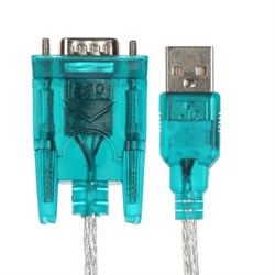 Кабель-адаптер ExeGate EX-UAS-0.8, USB 2.0 - RS232, 0.8 м, серебристый - фото 51386620