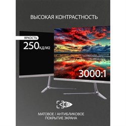 Монитор Leff 24FV100, 24", VA, 1920×1080, 75Гц, 7мс, D-Sub, HDMI, DP, чёрный - фото 51386715