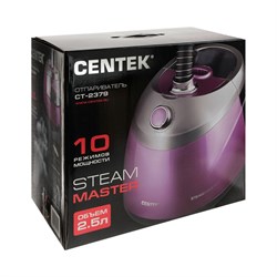 Отпариватель Centek CT-2379, напольный, 2200 Вт, 2500 мл, 40 г/мин, шнур 1.35 м, розовый - фото 51387390