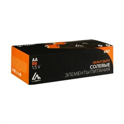 Батарейка солевая Luazon Heavy Duty, AA, R6, спайка, 4 штуки - фото 51387477